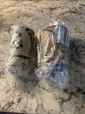 Source Unknown Beige Knit Sun Hats with Black Trim & Cream With Black Trim